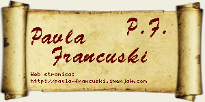 Pavla Francuski vizit kartica